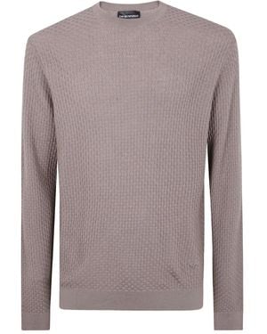 Emporio Armani Round Neck Sweater - Brown