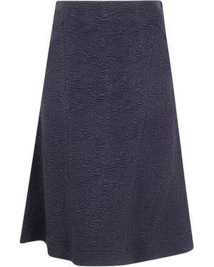 Dries Van Noten "Husosy" Long Skirt - Blue