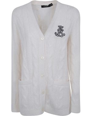 Ralph Lauren Sweater Cardigan Mascarpone Cream - Gray