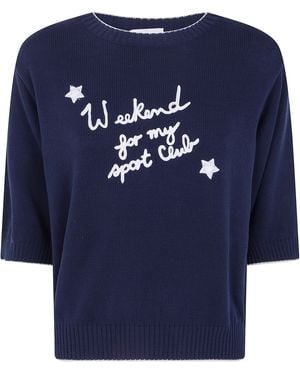 Weekend by Maxmara Maglione Ricamato "Wkd Fiacre" - Blu