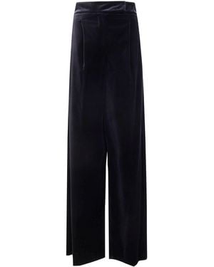 Max Mara 'Bratto1234' Velvet Trousers - Black