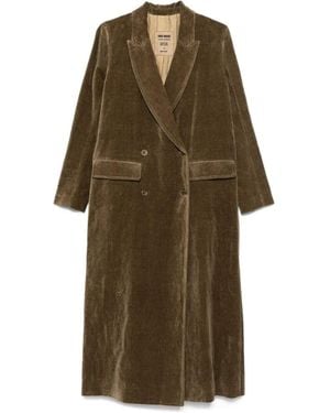 Uma Wang Camelot Velvet Coat - Green