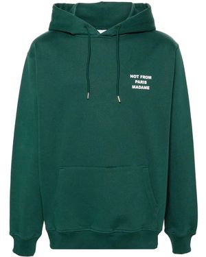 Drole de Monsieur 'Le Hoodie Slogan' Hoodie - Green