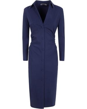 La Petite Robe Di Chiara Boni Dress Long Sleeve "Taima" - Blue