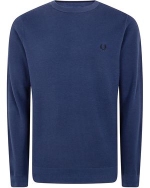 Fred Perry Maglione Pique Stitch - Blu