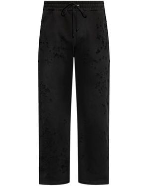 Amiri "Ma Shotgun Embroidered" Straight Sweatpant - Black