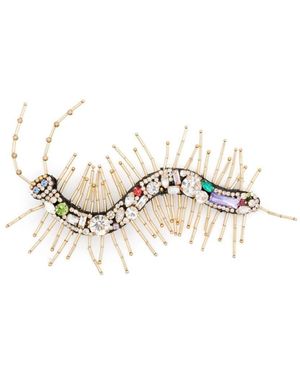 Essentiel Antwerp Centipede Crystal-Embellished Brooch - Metallic