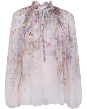 Zimmermann "Rebellion" Billow Blouse - White