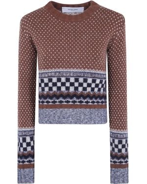Golden Goose Jumper Geometric Jacquard "Journey" - Brown