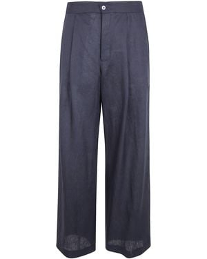 Y-81 Wide Pants With Pleats - Blue