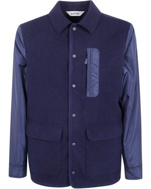 Aspesi Jacket Long-Sleeved "Waltz" - Blue