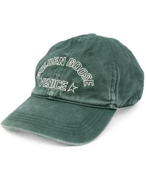 Golden Goose Hat Washed Cotton Twill "Journey Baseball" - Green