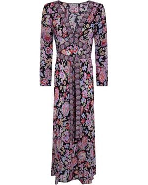 RIXO London 'Tania' Dress Cara Floral - Purple