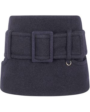 Patou Belted Mini Skirt - Black