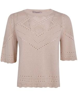 Twinset Round Neck Jumper - Natural