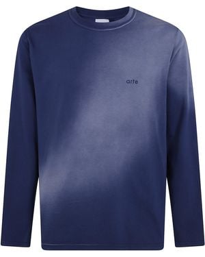 Arte' Sweater Long Sleeve "Fadeout" - Blue