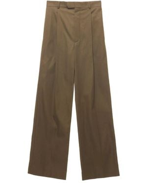 Carven Pantalone Con Pleat Anteriore - Verde