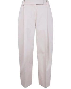 Studio Nicholson Double Pleat Wide Leg Pants - White