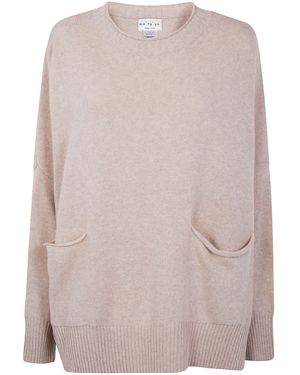 Ma'ry'ya Poncho Round Neck Mix Cash - Pink