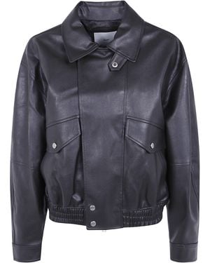 DUNST Jacket Cropped "Alter-Leather Blouson" - Gray
