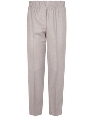 Peserico Micro Pied De Poule Pants - Gray