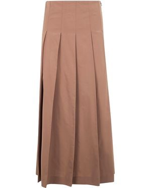 Rohe Pleated Wool Skirt - Brown