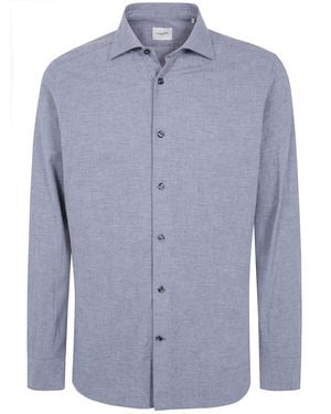 Tintoria Mattei 954 Camicia Flanella "Solid Flanel Shirt" - Blu