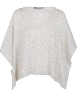 D.exterior D. Exterior Soft Sequins Cape - White