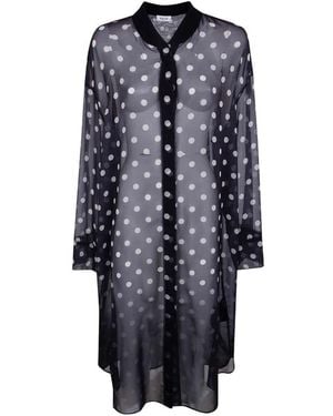 Aviu Chiffon Long Shirt - Blue