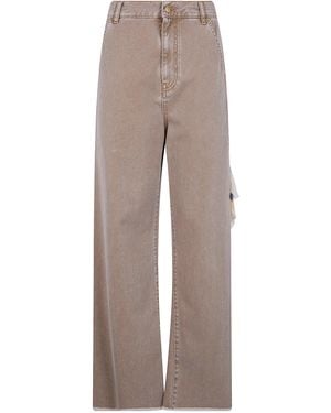 DARKPARK "Sienna" Loose Side Split Denim - White