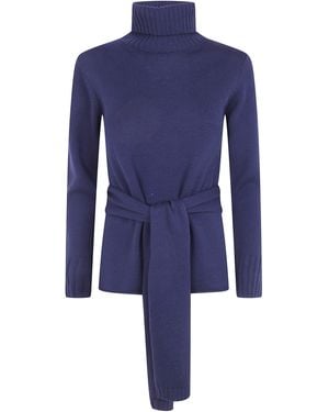 Pierantoniogaspari Jumper High Neck "Nodi" - Blue