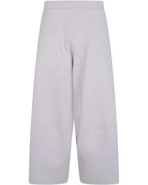 Pierantoniogaspari Trousers Wide Leg "Milano Knit Trousers" - Blue