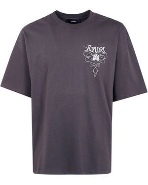 Amiri T-Shirt Short Sleeve "Lasso Os" - Blue