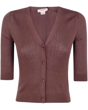 Twinset V Neck Sweater - Marrone