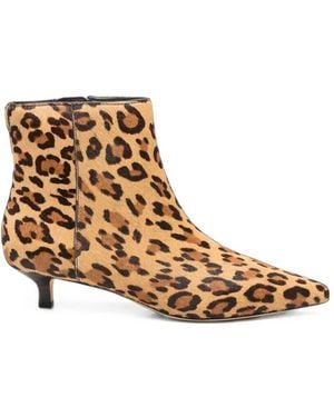 Ralph Lauren Heeled Ankle Bootie "Frncsa" - Natural