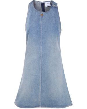 Courreges A-Line Dress Heritage Denim - Blue