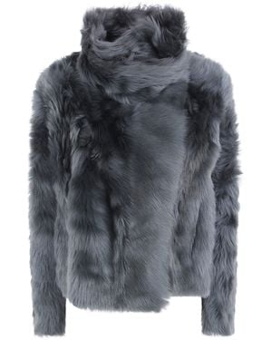 Yves Salomon Jacket 55 Cm Jacket - Grey