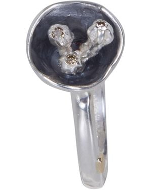 Rosa Maria Tatoom R S St S Dix Co Ring With Setting Sterling An - Grey