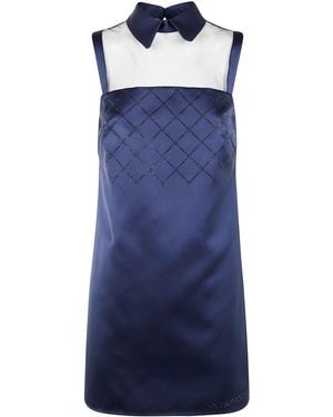 Elisabetta Franchi Mini Dress By - Blue