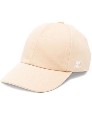 Courreges "Signature" Cotton Cap - Natural