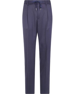 Tagliatore Pants Wool Blend "P Clapton" - Blue