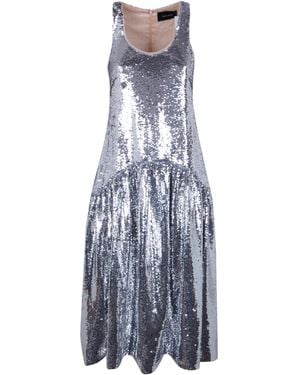 Simone Rocha "Tapered" Back Flounce Dress - Blue