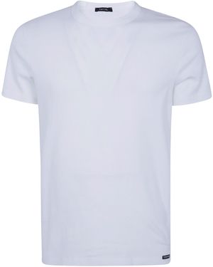 Tom Ford T-Shirt Crewneck Cotton Stretch Jersey - White