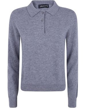 DR. HOPE Polo Shirt Cashmere "Tribeca" - Blue