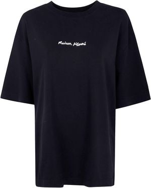 Maison Kitsuné "Maison Kitsuné Line Handwriting" Oversize Tee-Shirt - Black