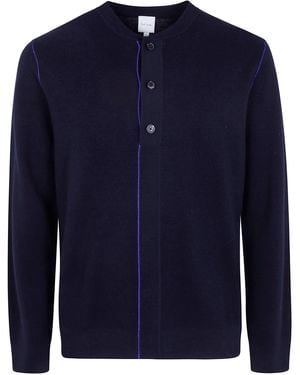 Paul Smith Sweater Henley Neck "M1R.993Z. W03257" - Blue