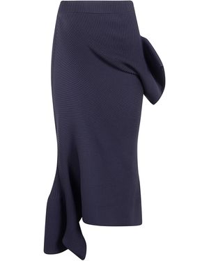 Issey Miyake Life Form Volume Midi Skirt - Blue