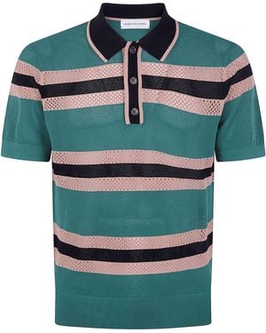 Dries Van Noten "Mercy Stripe" Polo Shirt - Green
