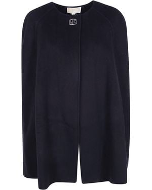 MICHAEL Michael Kors Cape Turn Lock "Turn Lock Wool Cape" - Blue