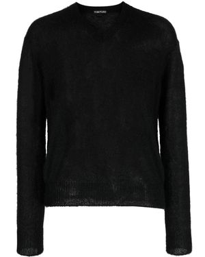 Tom Ford Maglione Con Scollo A V - Nero